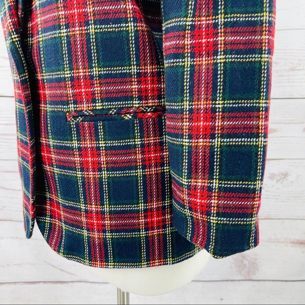 Sag Harbor Petite plaid jacket velvet collar 4P - Picture 2 of 13